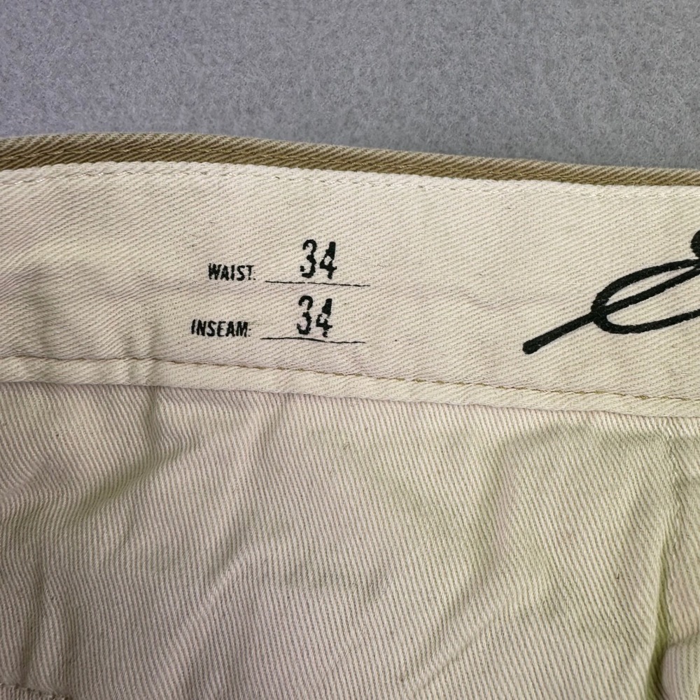 Eddie Bauer Pants Men's 34x34 Khaki Chino Legend Wash Straight Leg Office Wear - Picture 11 of 11